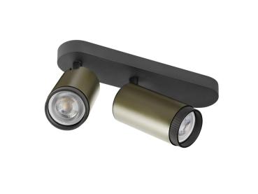 GRIP! L, SPOT CL, double, QPAR51, Deckenaufbauleuchte, zylindrisch, 2 x max. 6 Watt, bronze / schwarz
