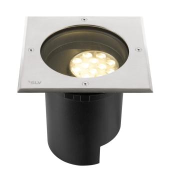 DASAR® L, Bodeneinbauleuchte, asymmetrisch, 3000K, 70°/40°, IP65/IP67, quadratisch, edelstahl / schwarz