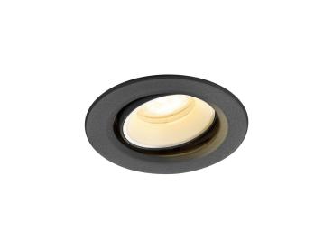 NUMINOS® MOVE XS, Deckeneinbauleuchte, 4000 K, 55°, IP20, rund, schwarz / weiß