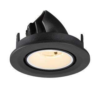 Preview: NUMINOS® GIMBLE S, Deckeneinbauleuchte, 2700 K, 20°, IP20, rund, schwarz / weiß