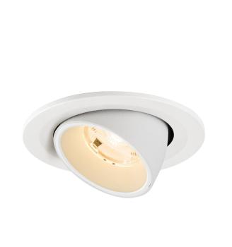 NUMINOS® GIMBLE S, Deckeneinbauleuchte, 2700 K, 20°, IP20, rund, weiß