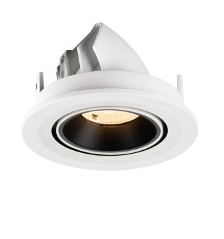 Preview: NUMINOS® GIMBLE S, Deckeneinbauleuchte weiß/schwarz 2700 K 40°