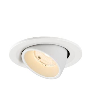 NUMINOS® GIMBLE S, Deckeneinbauleuchte, 2700 K, 55°, IP20, rund, weiß