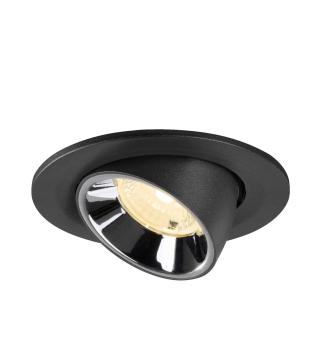 NUMINOS® GIMBLE S, Deckeneinbauleuchte schwarz/chrom 3000 K 40°