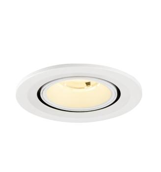 NUMINOS® GIMBLE S, Deckeneinbauleuchte, 3000 K, 20°, IP20, rund, weiß