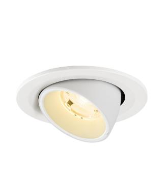 NUMINOS® GIMBLE S, Deckeneinbauleuchte, 3000 K, 20°, IP20, rund, weiß