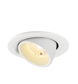 NUMINOS® GIMBLE S, Deckeneinbauleuchte, 3000 K, 40°, IP20, rund, weiß