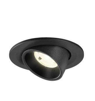 NUMINOS® GIMBLE S, Deckeneinbauleuchte, 4000 K, 20°, IP20, rund, schwarz