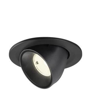 NUMINOS® GIMBLE S, Deckeneinbauleuchte, 4000 K, 55°, IP20, rund, schwarz