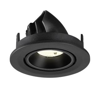 Preview: NUMINOS® GIMBLE S, Deckeneinbauleuchte, 4000 K, 55°, IP20, rund, schwarz