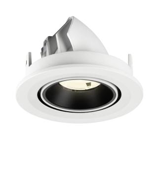 Preview: NUMINOS® GIMBLE S, Deckeneinbauleuchte weiß/schwarz 4000 K 20°