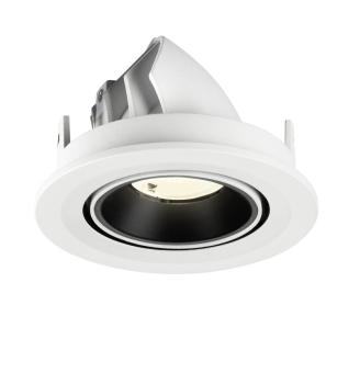 Preview: NUMINOS® GIMBLE S, Deckeneinbauleuchte weiß/schwarz 4000 K 40°