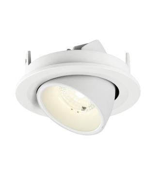 Preview: NUMINOS® GIMBLE S, Deckeneinbauleuchte, 4000 K, 40°, IP20, rund, weiß