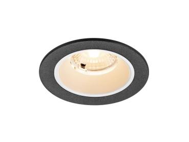 NUMINOS® S, Deckeneinbauleuchte, 2700 K, 40°, IP20, rund, schwarz / weiß