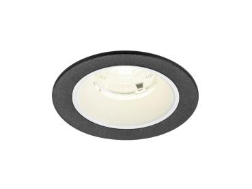 NUMINOS® S, Deckeneinbauleuchte, 4000 K, 55°, IP20, rund, schwarz / weiß