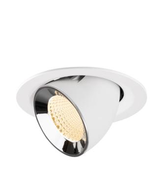 NUMINOS® GIMBLE M, Deckeneinbauleuchte weiß/chrom 2700 K 40°