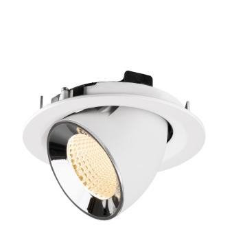 Preview: NUMINOS® GIMBLE M, Deckeneinbauleuchte weiß/chrom 2700 K 40°