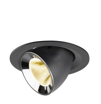 NUMINOS® GIMBLE M, Deckeneinbauleuchte schwarz/chrom 3000 K 20°