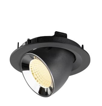 Preview: NUMINOS® GIMBLE M, Deckeneinbauleuchte schwarz/chrom 3000 K 40°