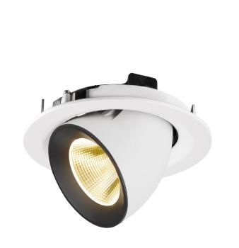 Preview: NUMINOS® GIMBLE M, Deckeneinbauleuchte weiß/schwarz 3000 K 20°