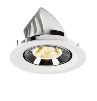 Preview: NUMINOS® GIMBLE M, Deckeneinbauleuchte weiß/chrom 3000 K 20°