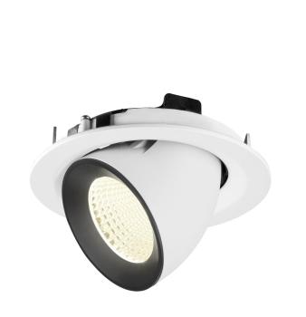 Preview: NUMINOS® GIMBLE M, Deckeneinbauleuchte weiß/schwarz 4000 K 40°