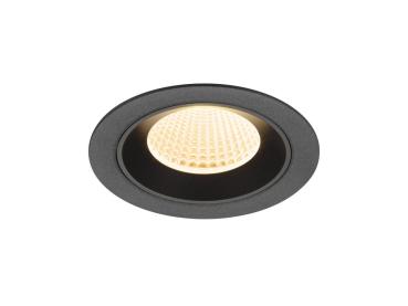 NUMINOS® M, Deckeneinbauleuchte, 2700 K, 40°, IP20, rund, schwarz