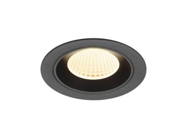 NUMINOS® M, Deckeneinbauleuchte, 3000 K, 40°, IP20, rund, schwarz