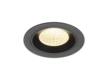 NUMINOS® M, Deckeneinbauleuchte, 3000 K, 55°, IP20, rund, schwarz