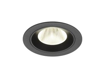 NUMINOS® M, Deckeneinbauleuchte, 4000 K, 20°, IP20, rund, schwarz