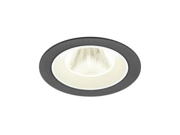 NUMINOS® M, Deckeneinbauleuchte, 4000 K, 20°, IP20, rund, schwarz / weiß