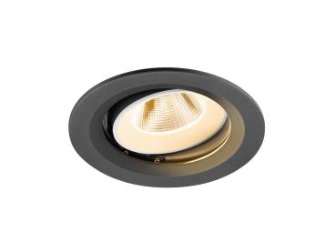 NUMINOS® MOVE M, Deckeneinbauleuchte, 2700 K, 20°, IP20, rund, schwarz / weiß