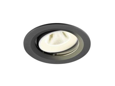 NUMINOS® MOVE M, Deckeneinbauleuchte, 4000 K, 20°, IP20, rund, schwarz / weiß