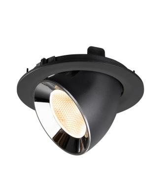 Preview: NUMINOS® GIMBLE L, Deckeneinbauleuchte schwarz/chrom 2700 K 20°