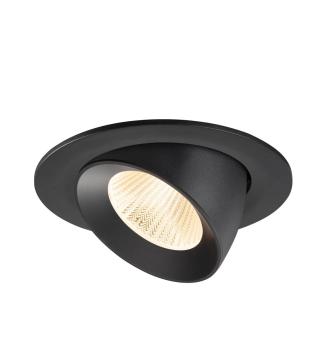 NUMINOS® GIMBLE L, Deckeneinbauleuchte, 2700 K, 40°, IP20, rund, schwarz