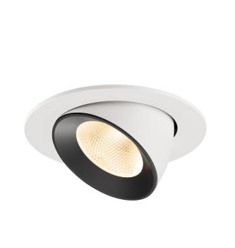 NUMINOS® GIMBLE L, Deckeneinbauleuchte weiß/schwarz 2700 K 20°