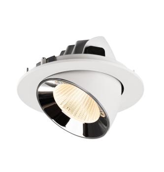 Preview: NUMINOS® GIMBLE L, Deckeneinbauleuchte weiß/chrom 2700 K 40°