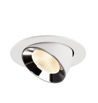 NUMINOS® GIMBLE L, Deckeneinbauleuchte weiß/chrom 2700 K 40°