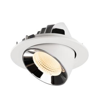 Preview: NUMINOS® GIMBLE L, Deckeneinbauleuchte weiß/chrom 2700 K 55°