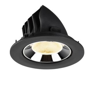 Preview: NUMINOS® GIMBLE L, Deckeneinbauleuchte schwarz/chrom 3000 K 20°