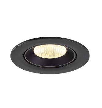 NUMINOS® GIMBLE L, Deckeneinbauleuchte, 3000 K, 40°, IP20, rund, schwarz