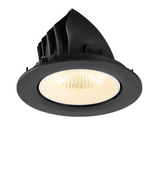 Preview: NUMINOS® GIMBLE L, Deckeneinbauleuchte, 3000 K, 40°, IP20, rund, schwarz / weiß