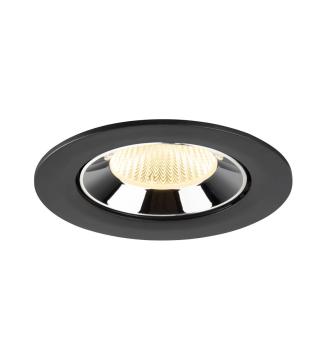 NUMINOS® GIMBLE L, Deckeneinbauleuchte schwarz/chrom 3000 K 40°