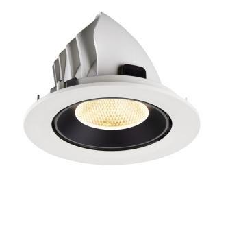 Preview: NUMINOS® GIMBLE L, Deckeneinbauleuchte weiß/schwarz 3000 K 20°