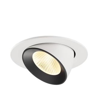 NUMINOS® GIMBLE L, Deckeneinbauleuchte weiß/schwarz 3000 K 40°