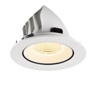 Preview: NUMINOS® GIMBLE L, Deckeneinbauleuchte, 3000 K, 55°, IP20, rund, weiß