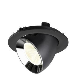 Preview: NUMINOS® GIMBLE L, Deckeneinbauleuchte schwarz/chrom 4000 K 20°