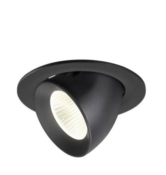 NUMINOS® GIMBLE L, Deckeneinbauleuchte, 4000 K, 40°, IP20, rund, schwarz