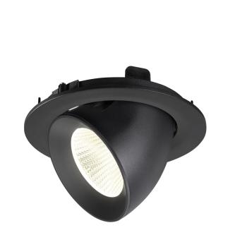 Preview: NUMINOS® GIMBLE L, Deckeneinbauleuchte, 4000 K, 40°, IP20, rund, schwarz