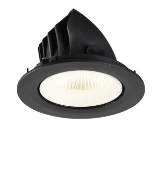 Preview: NUMINOS® GIMBLE L, Deckeneinbauleuchte, 4000 K, 40°, IP20, rund, schwarz / weiß